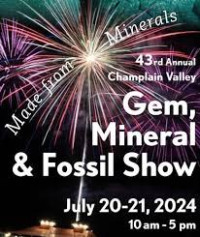 Annual Champlain Valley Gem, Mineral and Fossil Show Burlington 2026